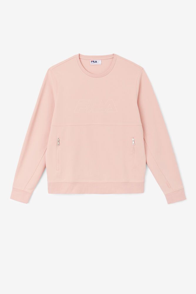 Fila Arev Sweatshirt Coral - Mens - 75631UPDF